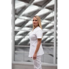 Anita - Női fehér munkaruha köpeny