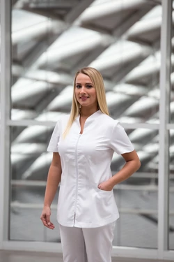 Anita - Női fehér munkaruha köpeny